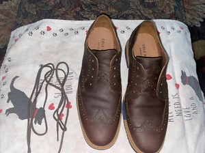 Cole Haan Men’ Size 7.5M C24116 Brown Leather Benton Wingtip Oxford Dress Shoes - Picture 1 of 19