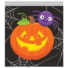 Pumpkin and Spider Halloween Trick Treat 10 Ct Sandwich Zip Bags