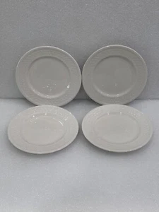 oneida wicker basket weave white 4 Bread/dessert plates - Picture 1 of 2