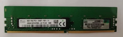 Hynix 8GB 1Rx8 DDR4 PC4-2400T ECC RDIMM HPE Server RAM HMA81GR7AFR8N 809080-091 - Image 1 of 2