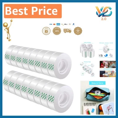 Cinta transparente de alta resistencia 16 rollos - perfecta para manualidades y suministros de oficina Foto 1 de 4