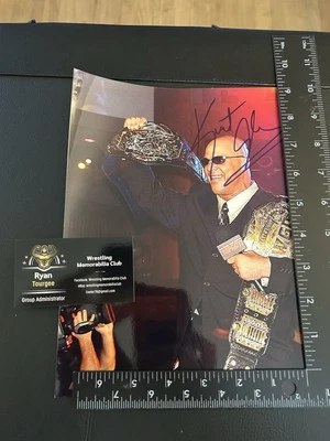 Kurt Angle Signed Wrestling Photo WWE  TNA WWF - Image 1 of 3