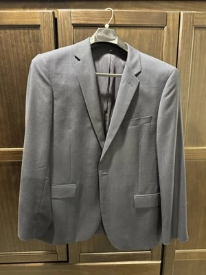 J. Crew Navy Blue Slim-fit Thompson Worsted Wool Suit Jacket and Pants 46R 36x30 - Image 1 of 3