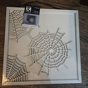 Halloween Decorazione Artigianale Legno Non Finito Quadrato 12 Pollici Con Magneti a Rete. Nip.    A - Foto 1 di 3