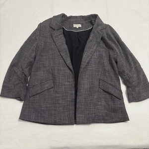 Skies Are Blue Asa Strickblazer Gr. XL blau vorne offen 3/4 Ärmel - Bild 1 von 6