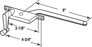 Prime-Line H 3514 Aluminum Left Single-Arm Casement Window Operator - Picture 1 of 1