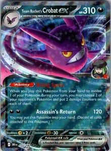 Team Rocket's Crobat ex - 122/182 Holofoil Double Rare SV10: Destined Rivals - Picture 1 of 1