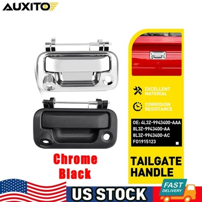 Cabo de tampa de caçamba cromado preto fabricante de equipamento original para Ford F-150 2004-2014 e Lincoln Mark LT - Imagem 1 de 4