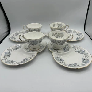 Royal Albert Silver Maple Teacup & Snack Plate, Set of 4 - Picture 1 of 12