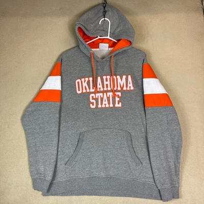 Oklahoma State University Champion Gray Orange & White Pullover Hoodie 2XL - Image 1 of 4