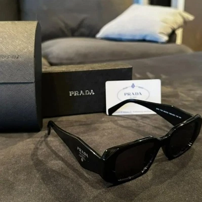 Prada PR17WS Sunglasses 49mm – Black Frame & Lens + Free Shipping - Image 1 of 4