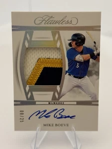 2024 Panini Flawless Mike Boeve Patch Auto 08/25 - Picture 1 of 3