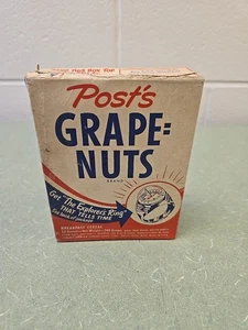 RARE! 1948 Post Grape=Nuts Cereal Box & Fireball Twigg & Explorer's Ring - Picture 1 of 7