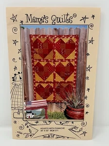 Meme's Quilts Herzen mit Panache Muster MQ#371 36x55" 2001 - Bild 1 von 3