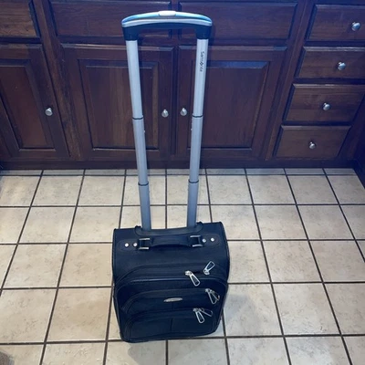 Samsonite Silhouette 17” x 13” Black 2 Wheeled Carry On Luggage NWOT - Image 1 of 4