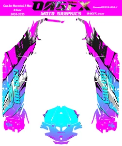 2025 Can Am Maverick R Max 4 Door Graphics Kit D53-1 Wild OAGFX Racing - Bild 1 von 1
