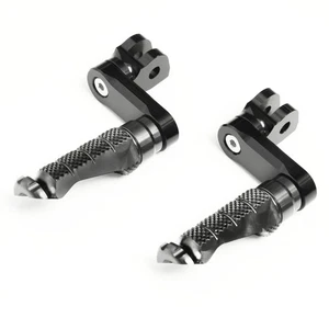 R-FIGHT Front 40mm Lowering Foot Pegs Black For Tuono V4 R 1100 RR 11-19 20 21 - Picture 1 of 6