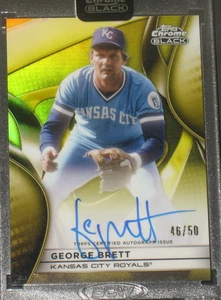 George Brett 2025 Topps Chrome Black Gold Refractor Autograph (46/50) Royals - Picture 1 of 2