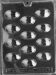 MEDIUM PLAIN EGG PIECES mold Chocolate Candy cupcake toppers eggs E16 - Picture 1 of 1