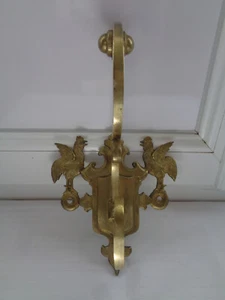 PORTE MANTEAU PATERE MURALE EN BRONZE DECOR COQS - Foto 1 di 8