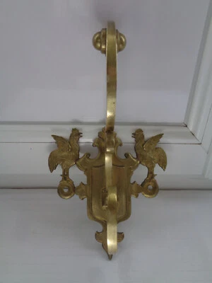 PORTE MANTEAU PATERE MURALE EN BRONZE DECOR COQS  - Photo 1/4