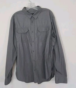 Prana Mens Shirt Long Sleeve Extra Large Gray Pockets - Picture 1 of 13
