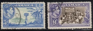 Jamaica Scott #140-141 Used VF/XF Bananas and Tobacco Industry Issue. - Picture 1 of 2