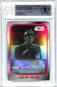 2022 Star Wars Signature RICHARD BRAKE "Valin Hess" Signed Card #AVRB BAS Slab - Picture 1 of 3