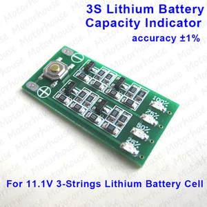 3S 11.1V Li-ion Lithium Battery Cell BMS Capacity Indicator LED Meter Tester - Picture 1 of 4