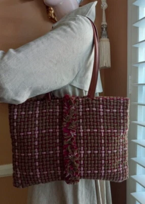 MARIA LA ROSA Wool Woven Knit Tote Bag - Image 1 of 4