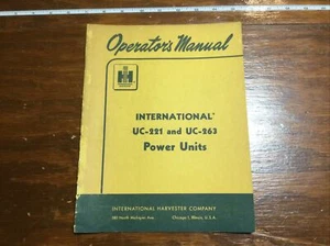 International Harvester Vintage 1959 UC-221 UC-263 Power Unit Book - Bild 1 von 11