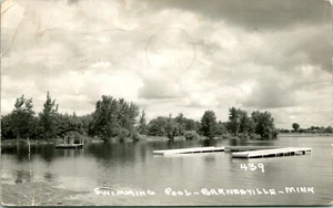 Vintage RPPC 1953 Barnesville MN Swimming Pool - Bild 1 von 2