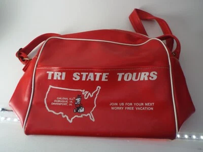 Bolso de mano de colección Tri State Tours rojo sin preocupaciones equipaje MCM Foto 1 de 4