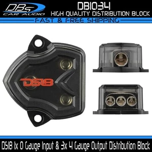 DS18 Power Ground Amp Distribution D Block 1x 0 Gauge Input & 3x 4 Gauge Output - Picture 1 of 5