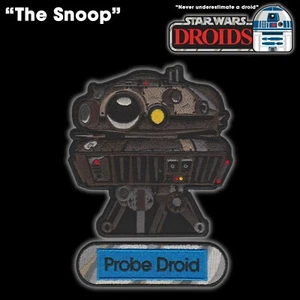 Star Wars DROIDS ""The Snoop"" Imperial Probe Droid conjunto de 2 parches bordados - Imagen 1 de 4