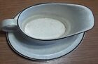 Vintage Poole pottery stoneware (Parkstone Design) Gravy Boat And Saucer