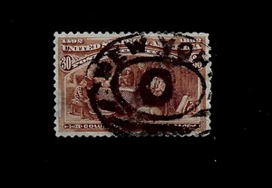 US 1893 Sc# 239 30 c Columbian - Used - New York Cancel - Picture 1 of 1
