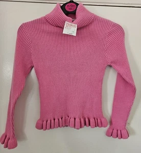 Girls Pink Polo Neck Top Age 7yrs - Picture 1 of 2