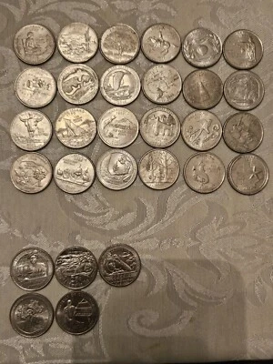(29) Presidential State Quarters & Commemorative Coins. See Photo of 5.  - Image 1 of 4