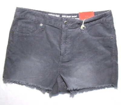 Pantalones Cortos Mossimo Para Mujer 10 Gris Pana Deshilachado Corte Cintura Alta Lila Ahumado Nuevos Foto 1 de 4