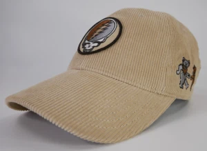 Grateful Dead Strapback Hat Corduroy Tan Brown Cream Stitched Deadhead SYF Cap - Picture 1 of 14