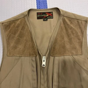 10X Game Bird Hunting Shooting Vest Men’s Medium Tan Leather Quail Pheasant USA - Picture 1 of 22