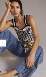 Anthropologie Maeve Preston Häkelpullover Tanktop Größe Small - Bild 1 von 4