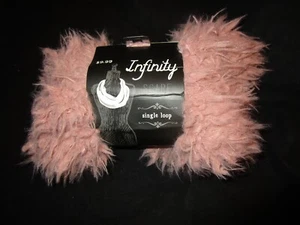 New Pink Cozy Fall Winter Pink Fuzzy Infinity Scarf Single Loop - Picture 1 of 2