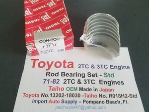 Toyota Corolla & Carina 1.6 2TC & 1.8 3TC 71-82 Standard Rod Bearing - Japan - Picture 1 of 2