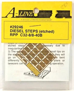 HO Scale A-Line #29246 Diesel Steps (etched) RPP C32-8/8-40B - Picture 1 of 2