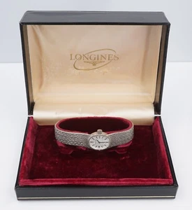 Rare 1972 Longines Sterling Silver Watch Box Papers Receipt 19.5mm W1012 - Picture 1 of 9
