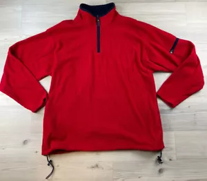 Faded Glory Men’s Fleece 1/4 Zip Pullover Jacket Bull Red Size L - Picture 1 of 7