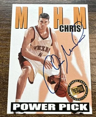 2000 Press Pass Authentics Power Pick Auto CHRIS MIHM Rookie RC Texas /250 Rare - Image 1 of 2