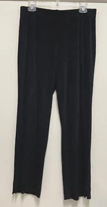 PANTALONI DA VIAGGIO CHICO'S - Maglia in acetato nero, elastico in vita, taglia 1 corto 8-10 - Foto 1 di 6